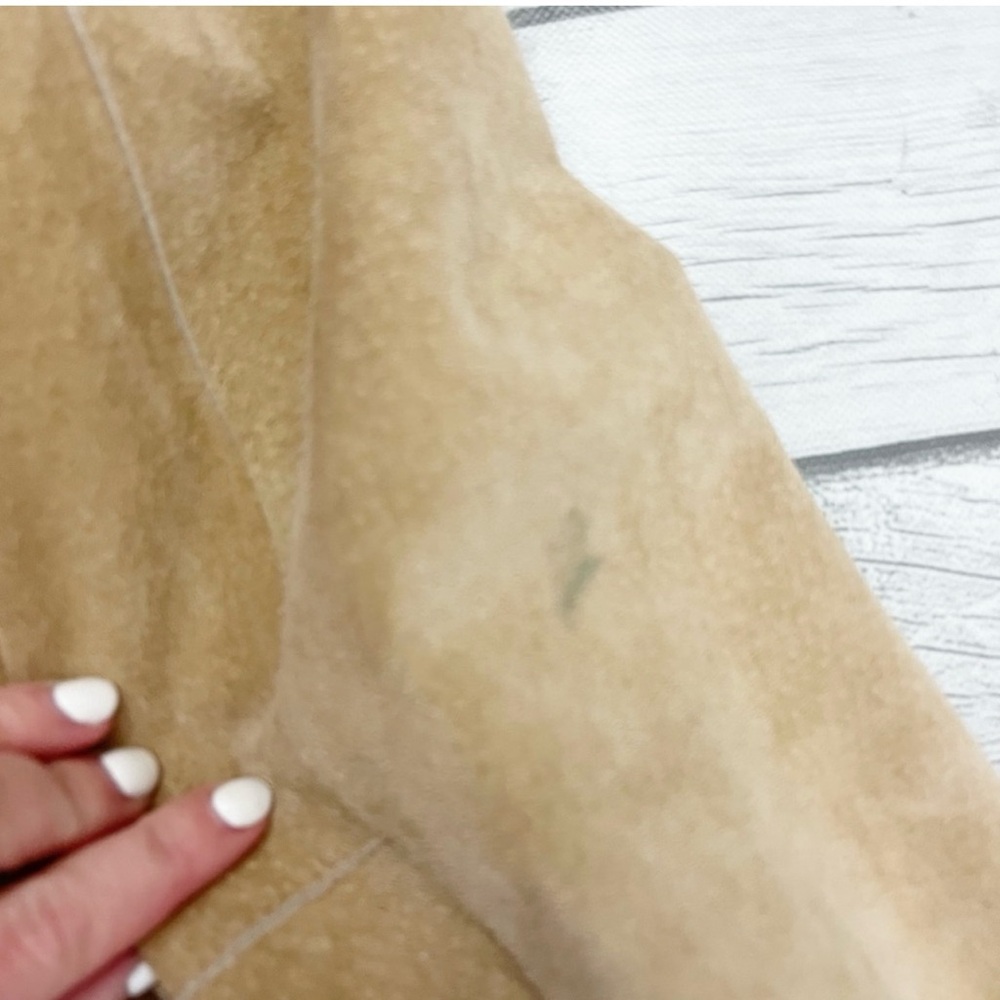 Tan Suede Leather Blazer Jacket - image 3